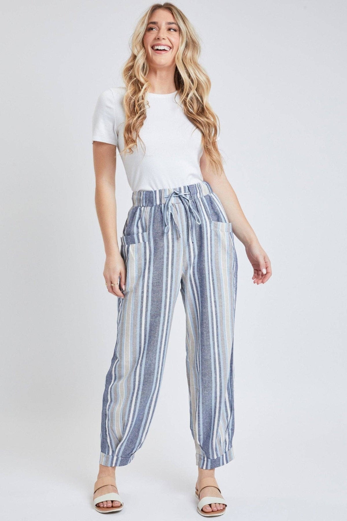 The Stripe Linen Jogger Pant