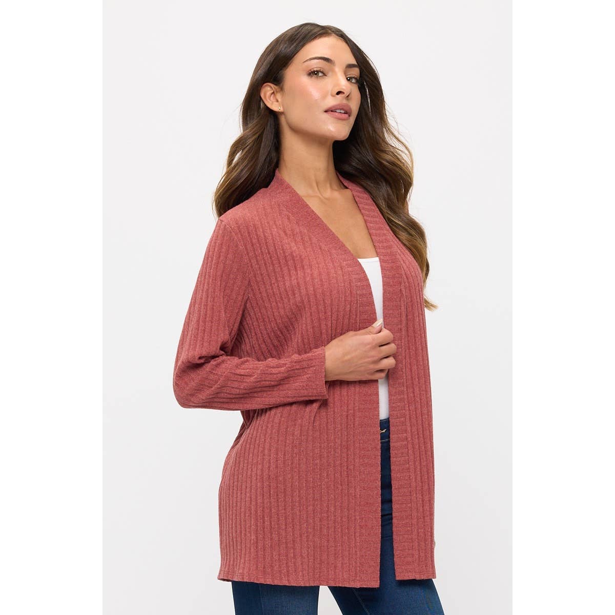 The Rib Knit Banded Edge Cardigan