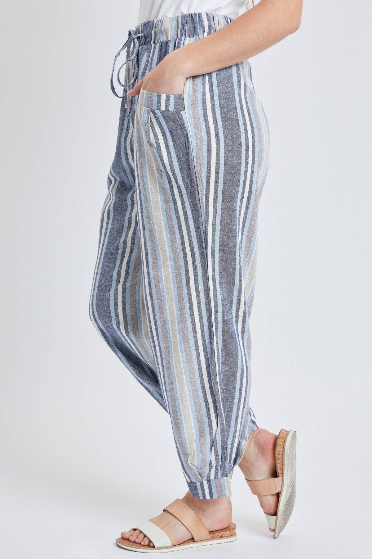 The Stripe Linen Jogger Pant