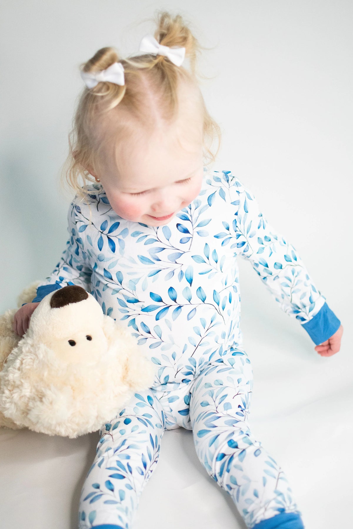 Dusty Blue Floral Convertible Romper & Two Piece