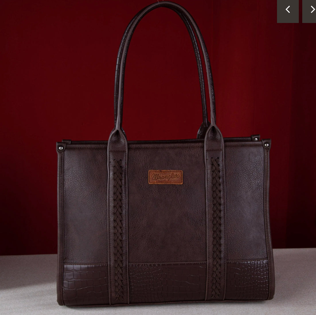 Wrangler Croc Print Wide Tote