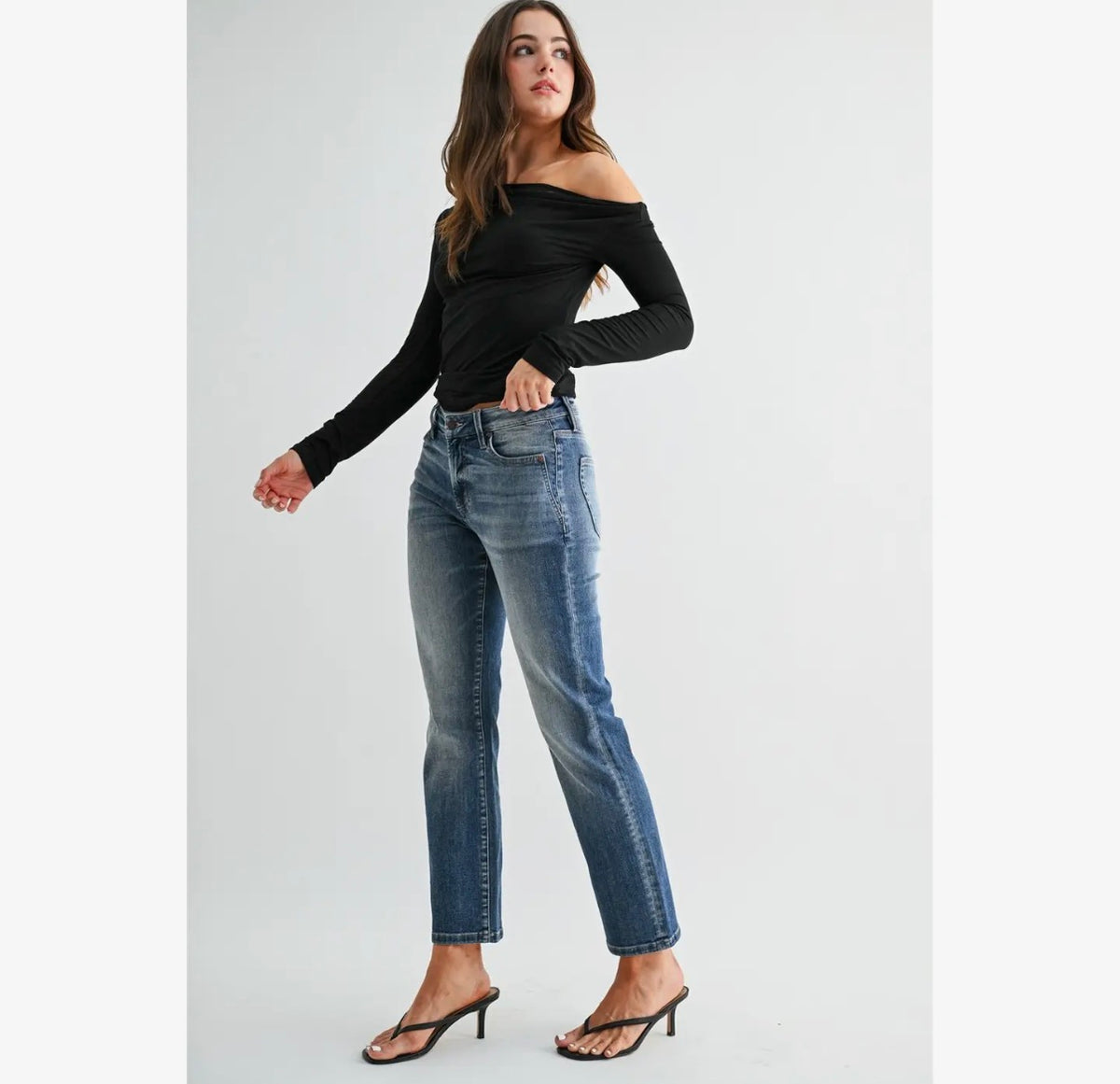 The Everyday Twist Mid-Rise Straight Jeans