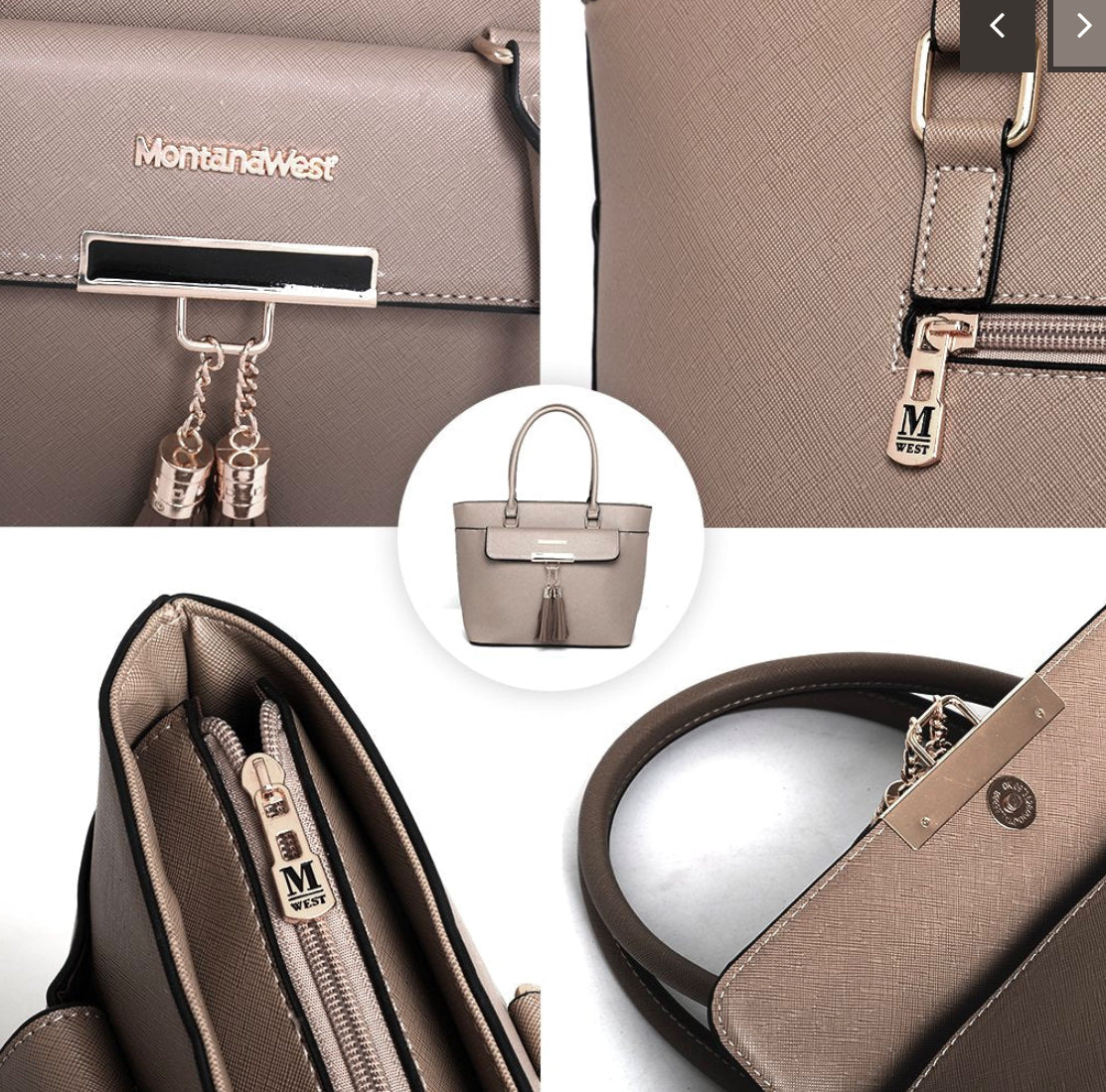 Montana West Tassel Tote with Wallet Set
