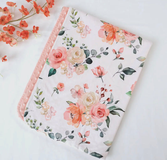 Peachy Pink Minky Blanket