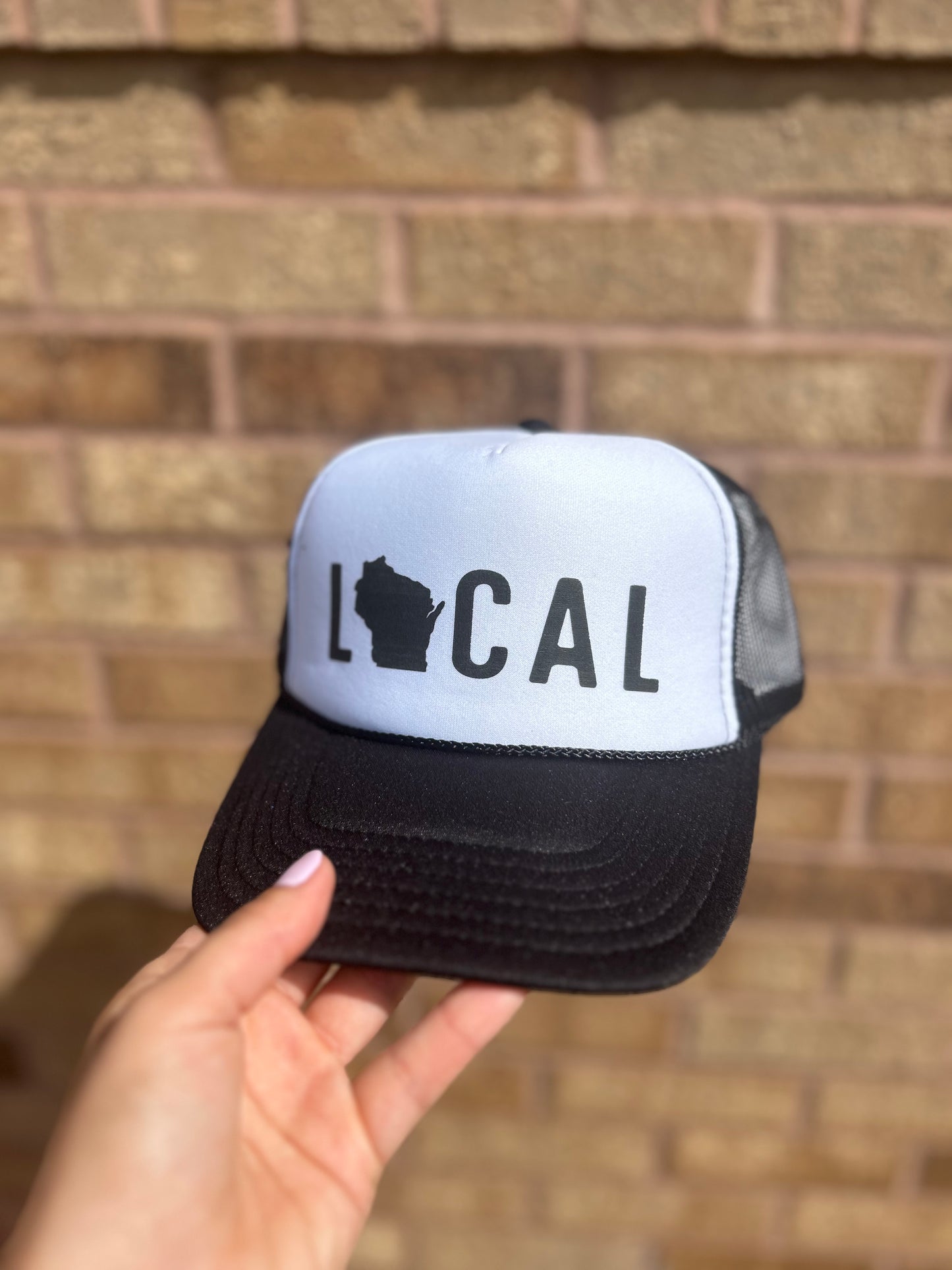 Local Black & White Trucker Hat