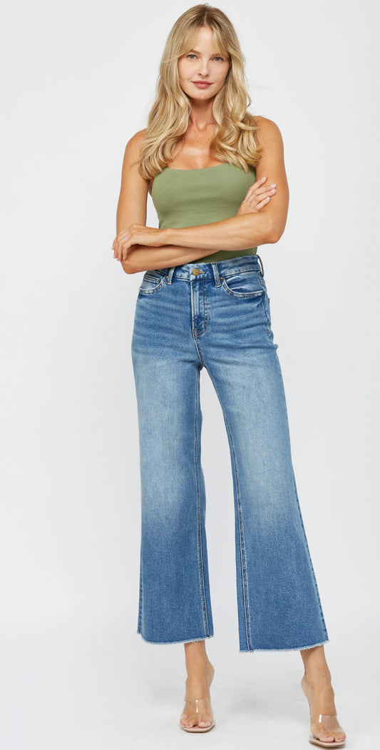 The Lacy Wide Leg Stretch Jeans