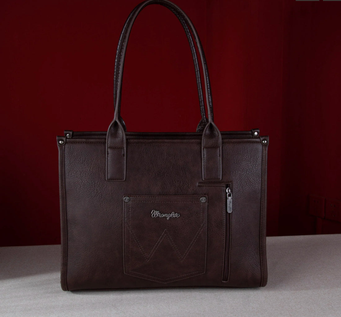 Wrangler Croc Print Wide Tote