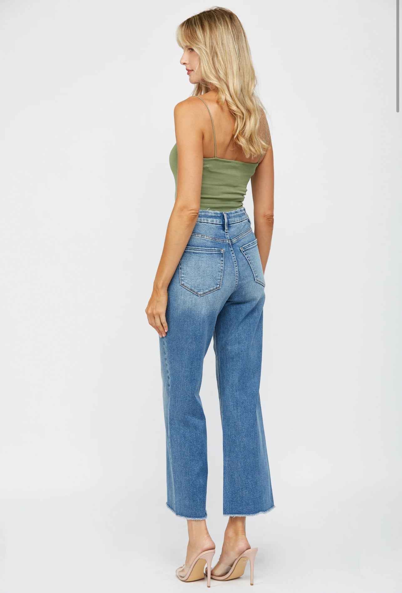 The Lacy Wide Leg Stretch Jeans