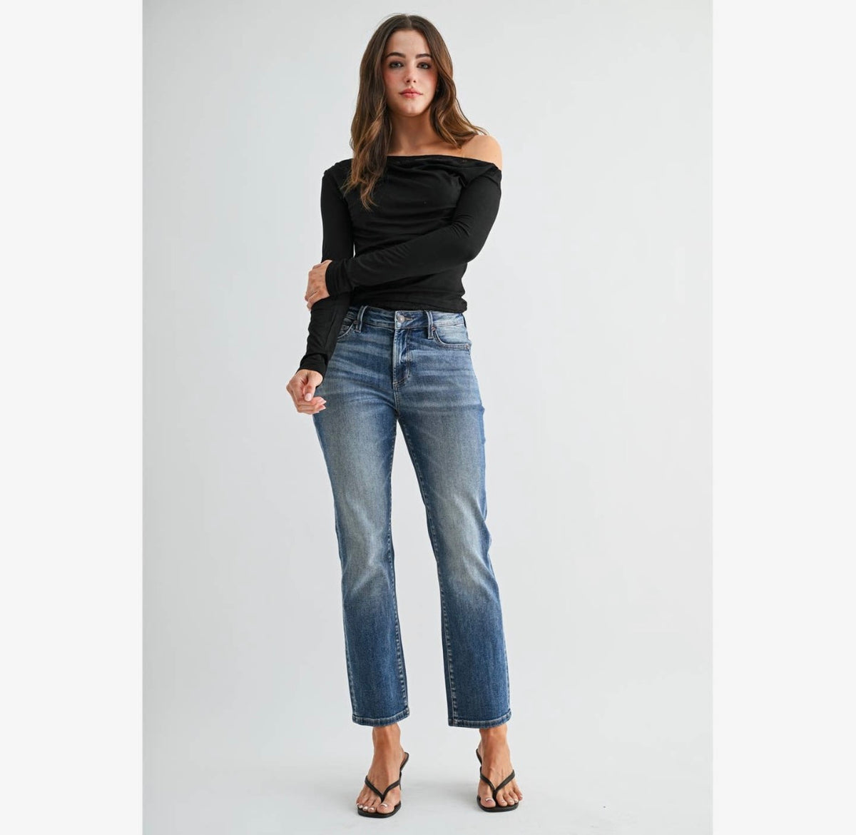 The Everyday Twist Mid-Rise Straight Jeans