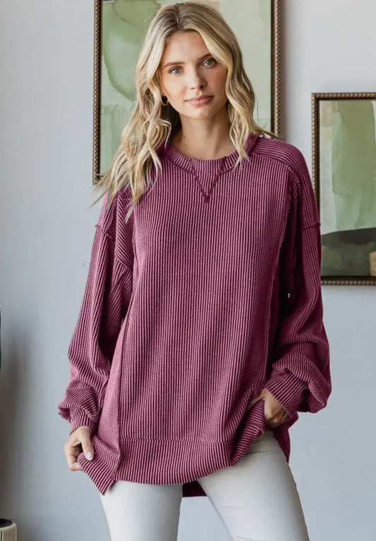 The Wave Ribbed Oversized Tunic