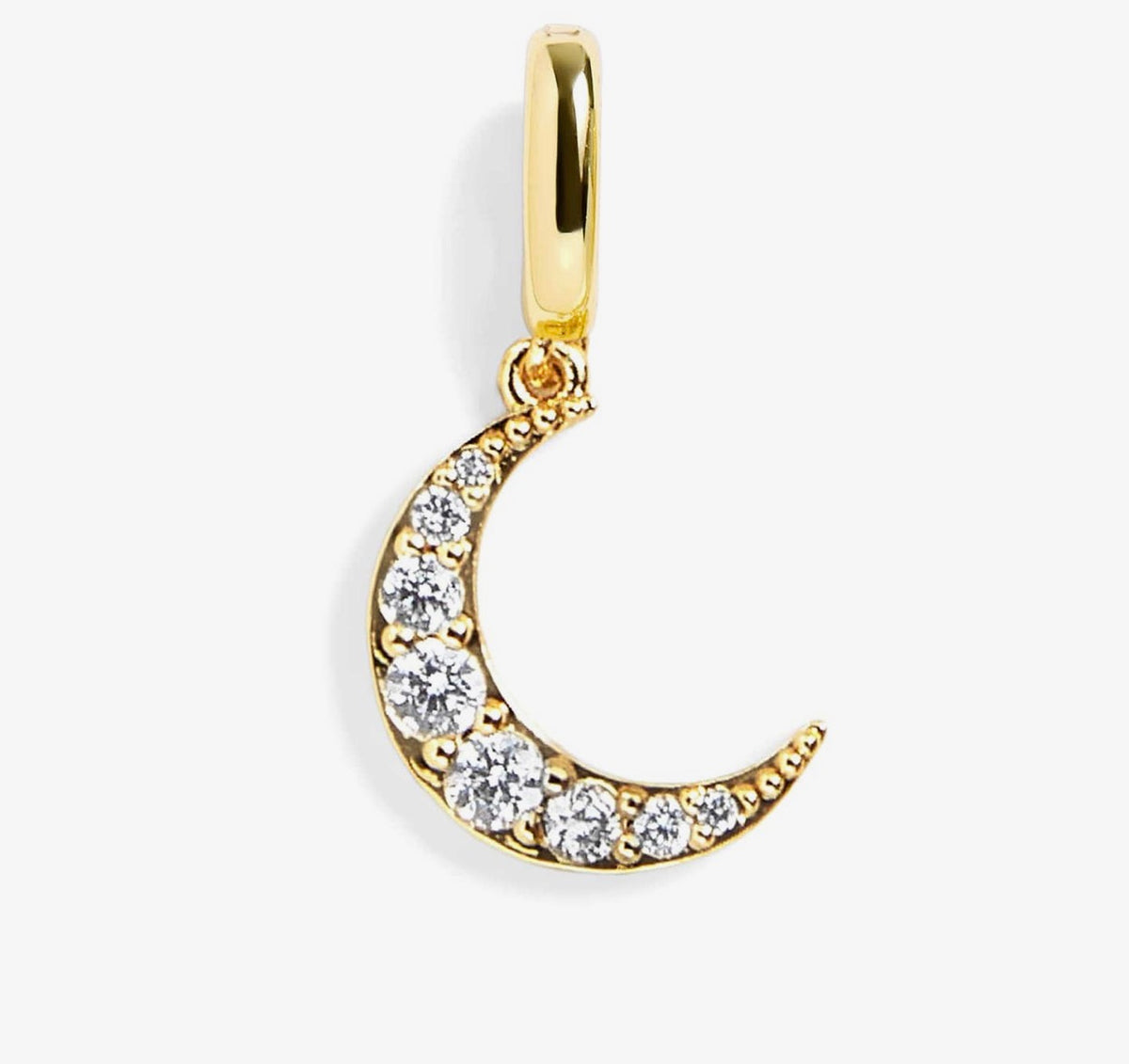 Pavé Crescent Moon Charm