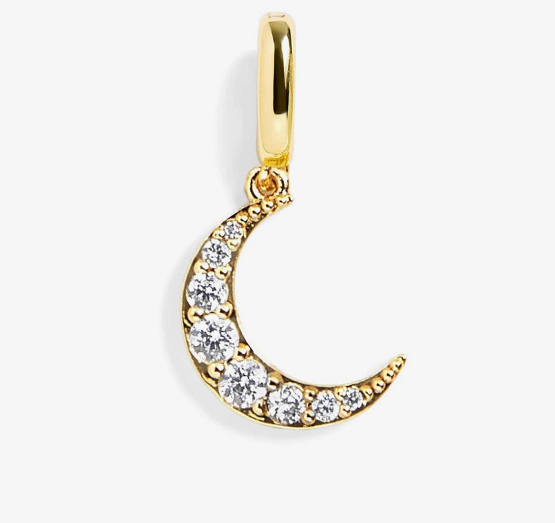 Pavé Crescent Moon Charm
