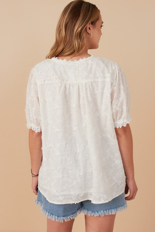 The Hayden Floral Crochet Top