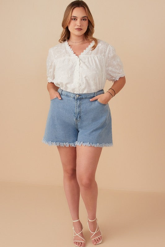 The Hayden Floral Crochet Top