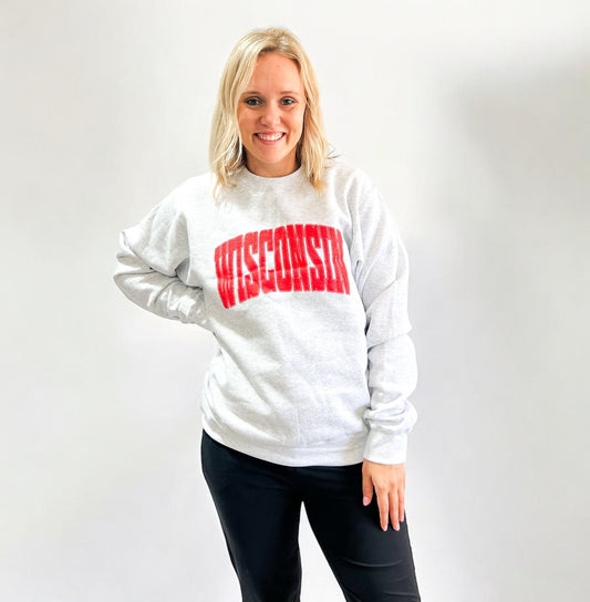 Wisconsin Puff Print Crewneck