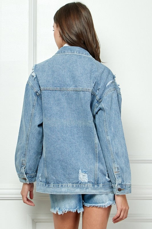 The Classic Distressed Denim Jacket