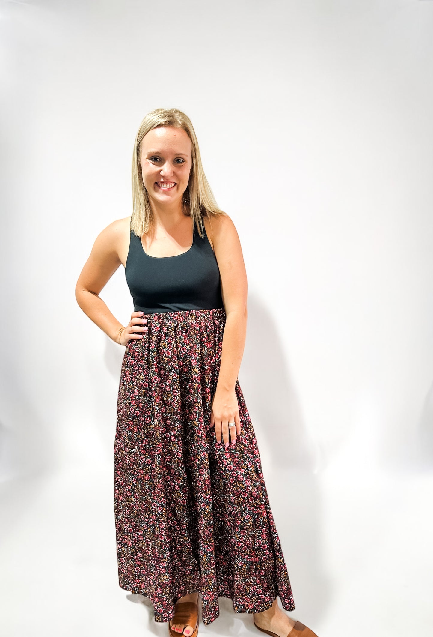 Lovely Floral Maxi Skirt