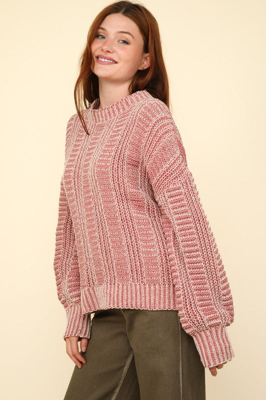 The Two Tone Cozy Sweater Top