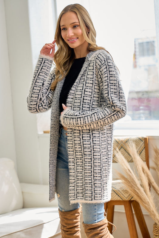 The Squared Hooded Cardigan