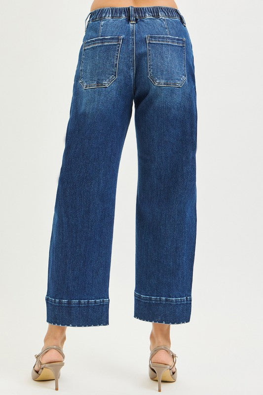 The Slouchy Cropped Barrel Risen Jeans