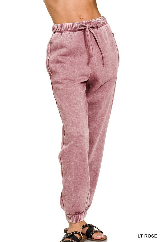 The Acid Wash Fleece Joggers