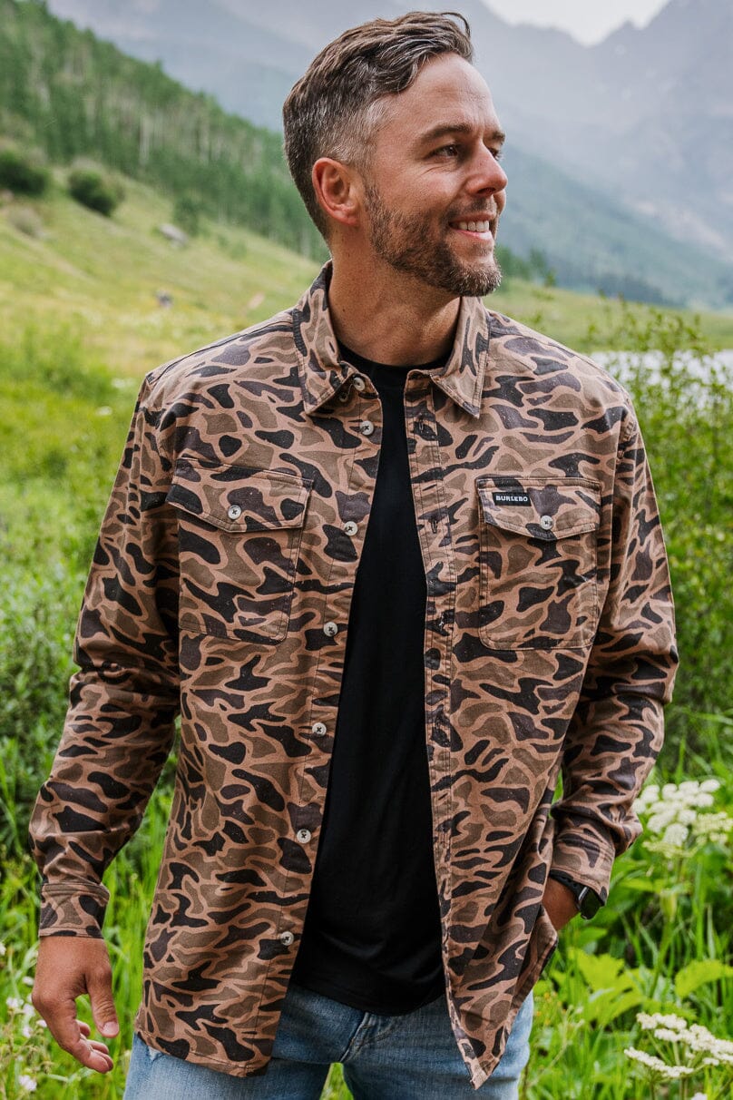 The Guage Camo Cotton Twill Button Up