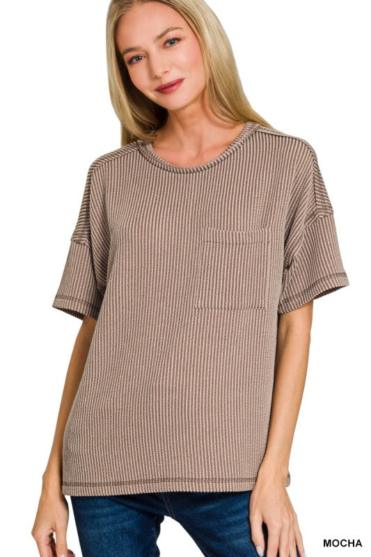 The Mocha Morning Ribbed Top