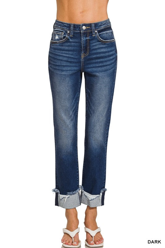 The Cuffed Distressed Jeans