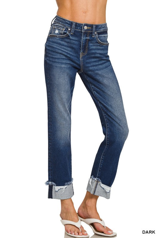 The Cuffed Distressed Jeans