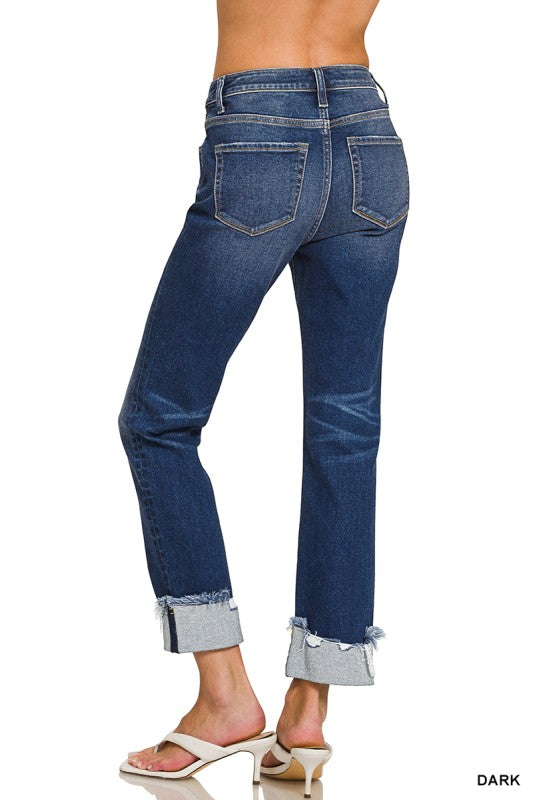 The Cuffed Distressed Jeans