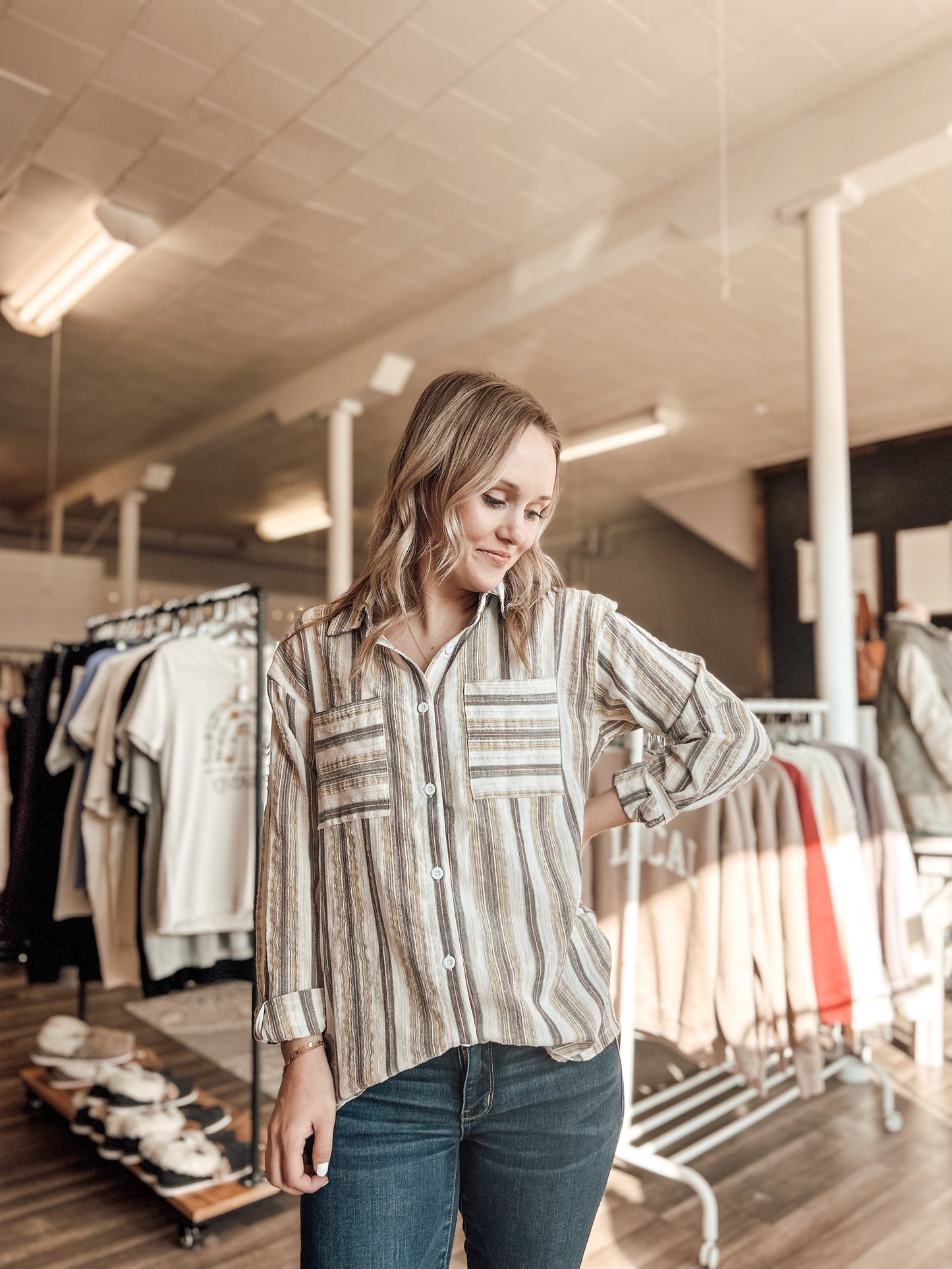 The Susie Stripe Button Down