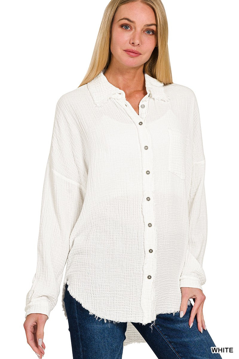 The Lovely Breezy Button Down