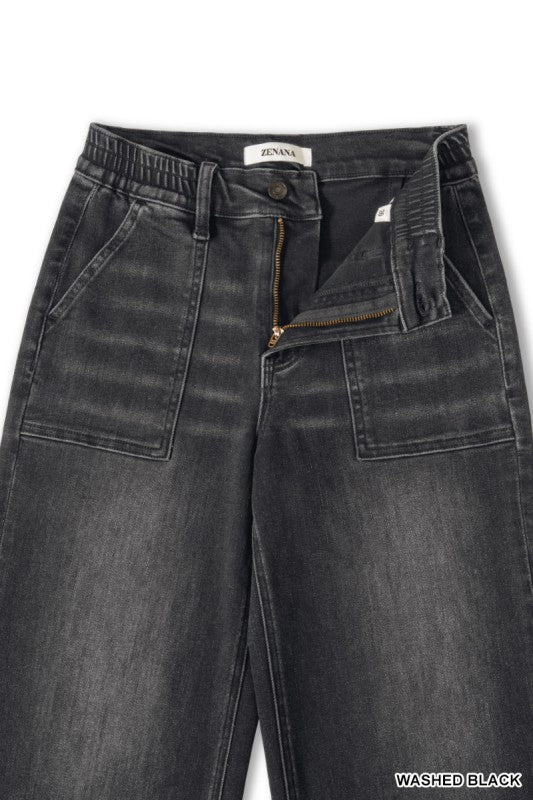 The Washed Black Crop Denim