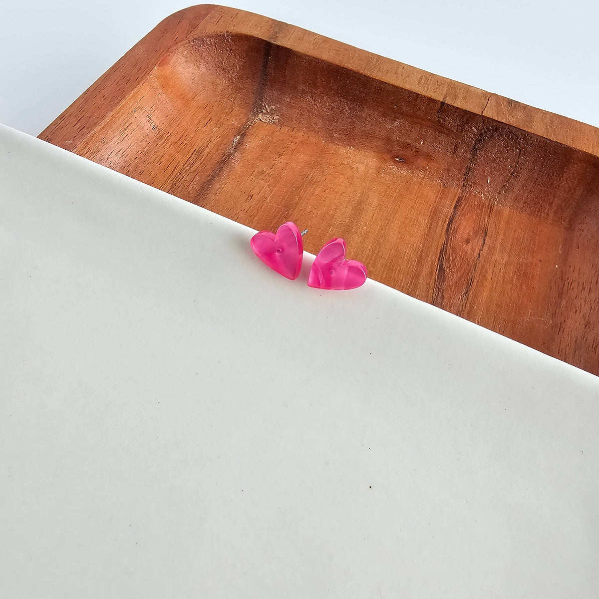 Hand Drawn Heart Studs