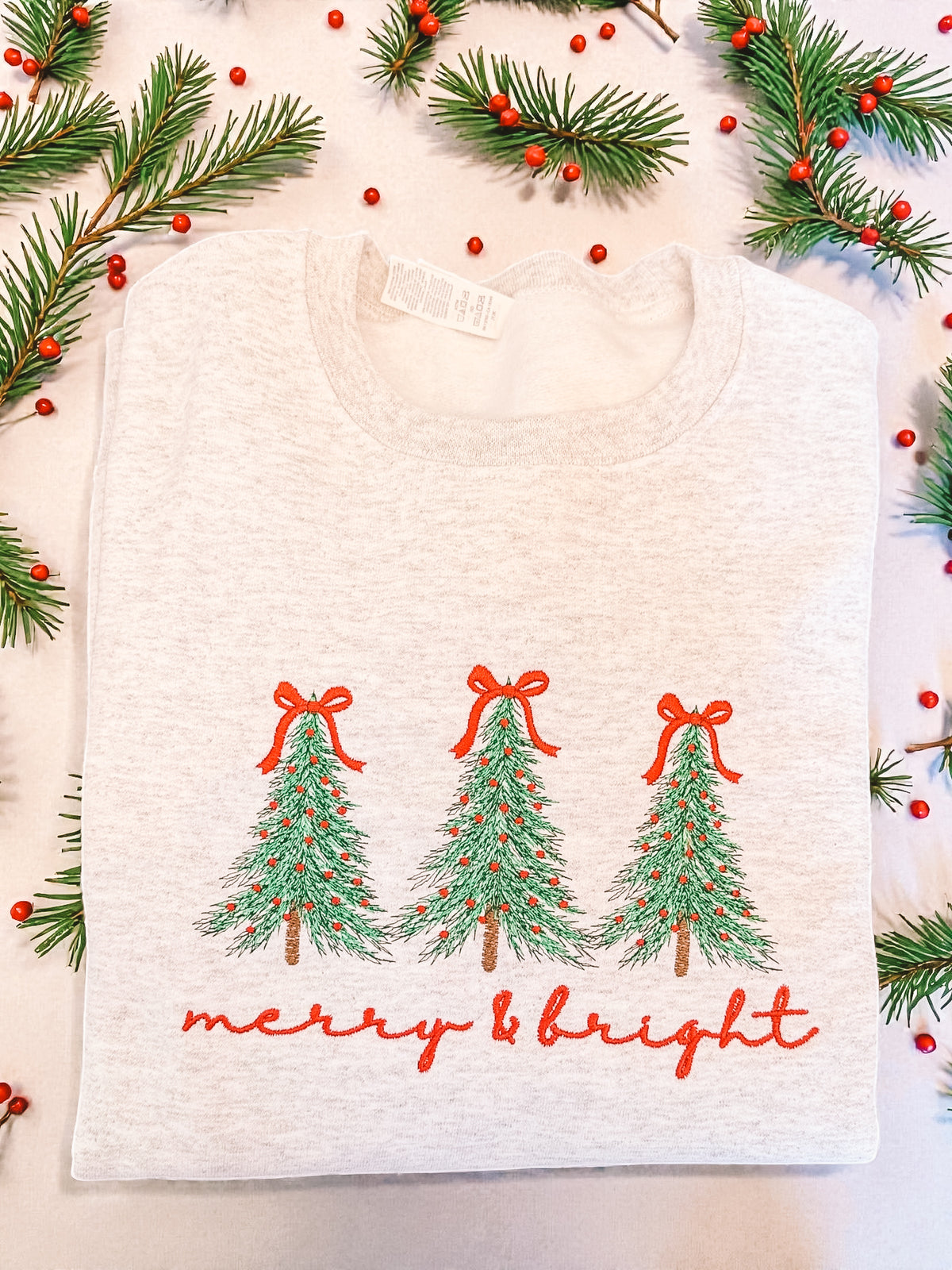 Embroidered Christmas Crew