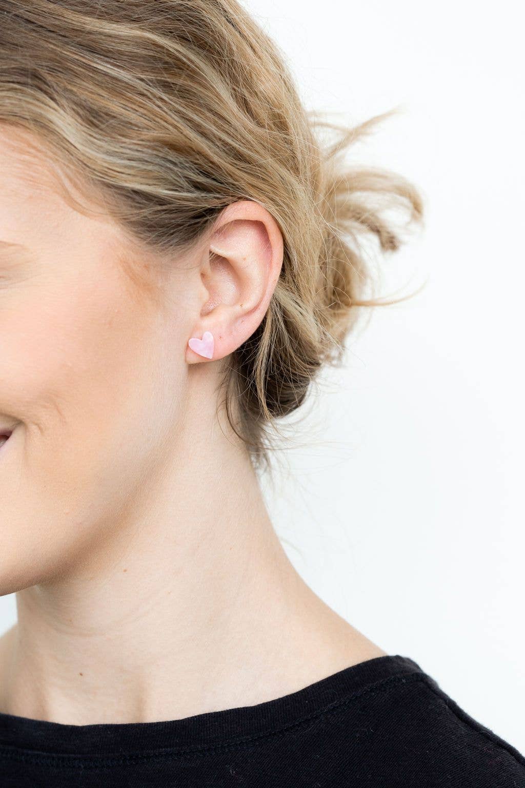 Hand Drawn Heart Studs