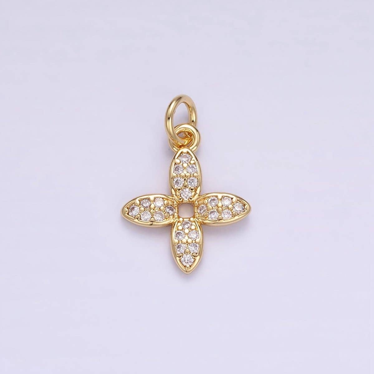 Flower Micro Paved Charm
