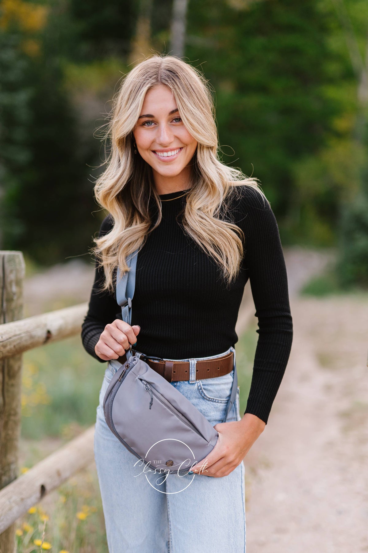 Margot Moon Belt Bag in Grey