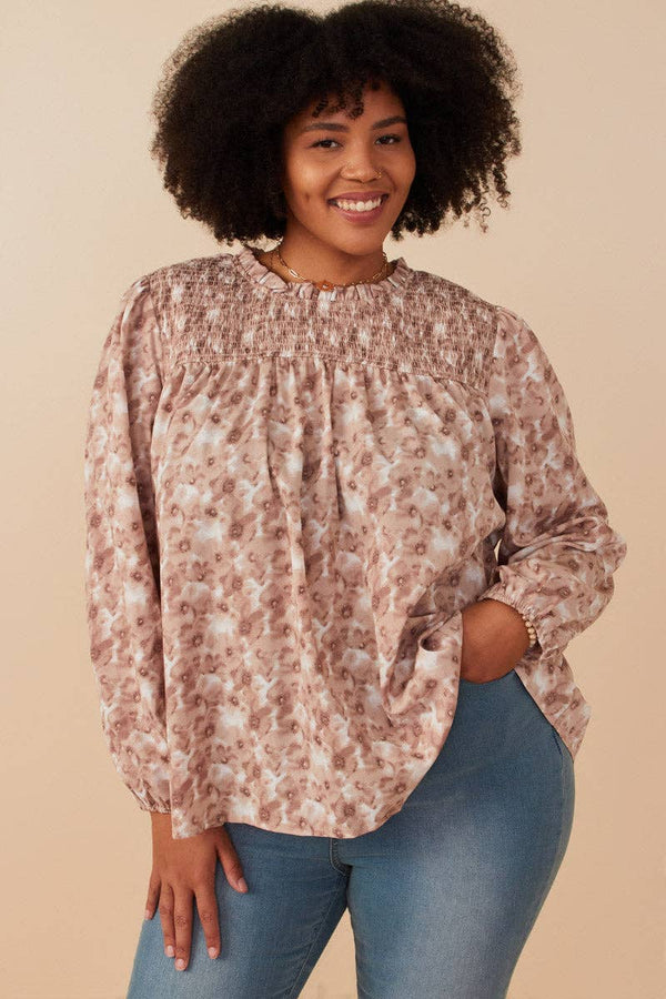 The Floral Smocked Fall Long Sleeve Top