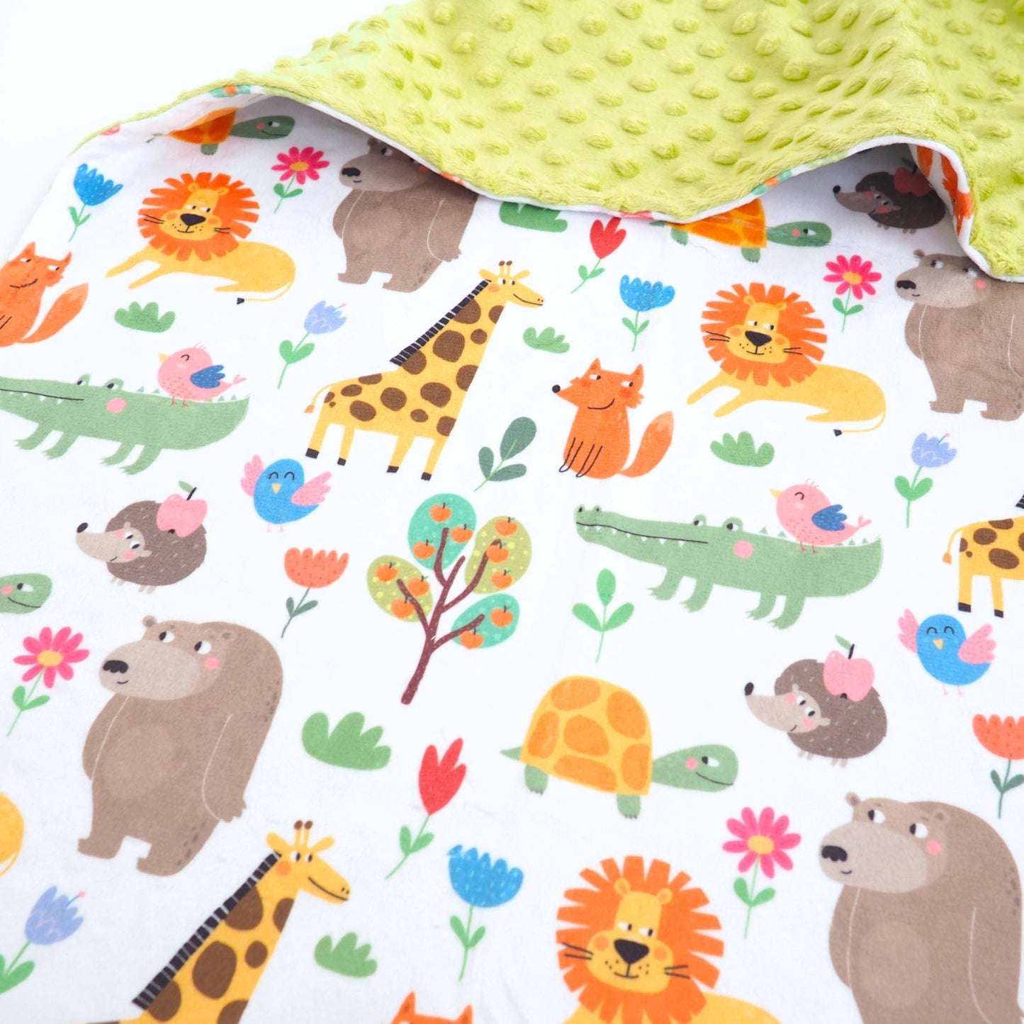 Minky Blanket - Zoo Party