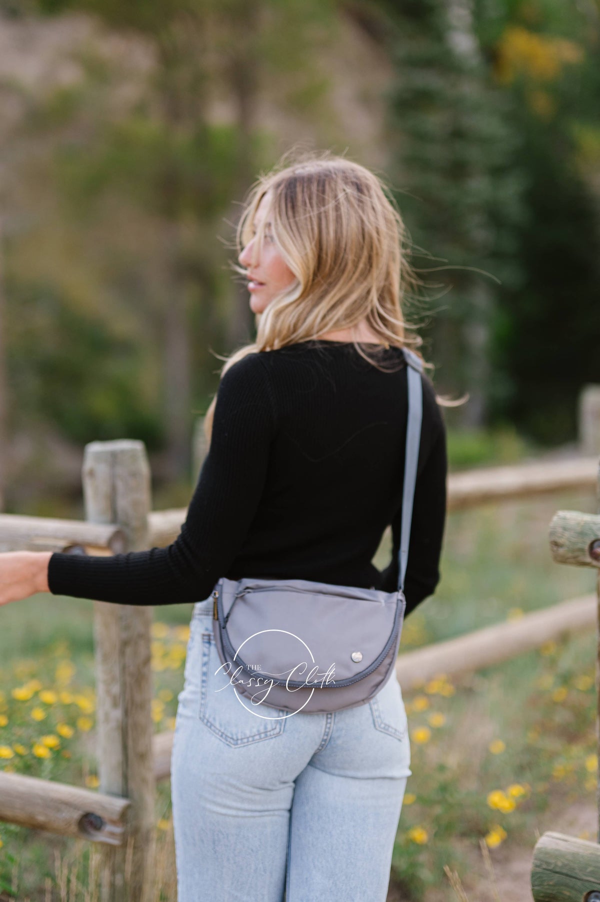 Margot Moon Belt Bag in Grey