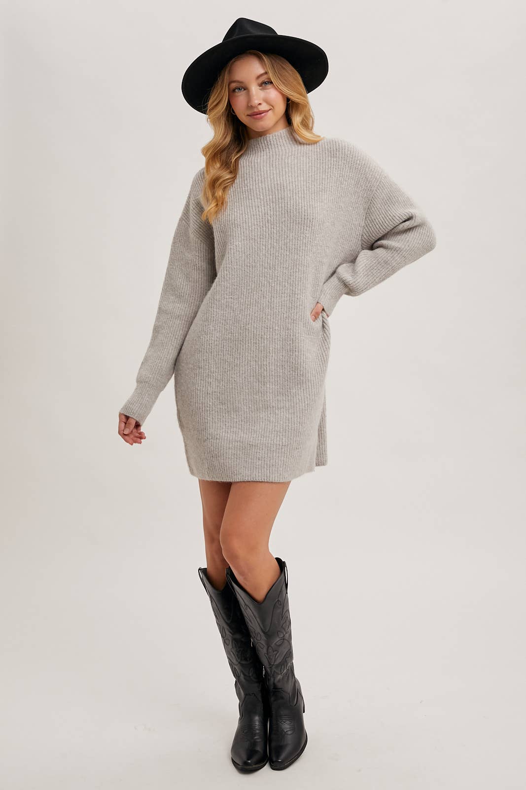 The Mary Mock Neck Sweater Dress