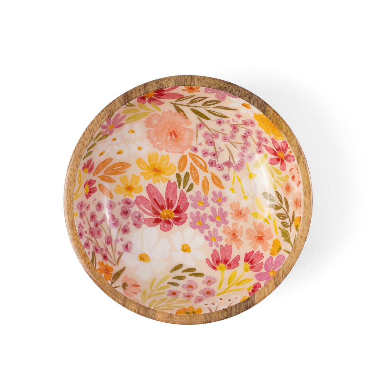 Primrose Petals Mango Wood Bowl