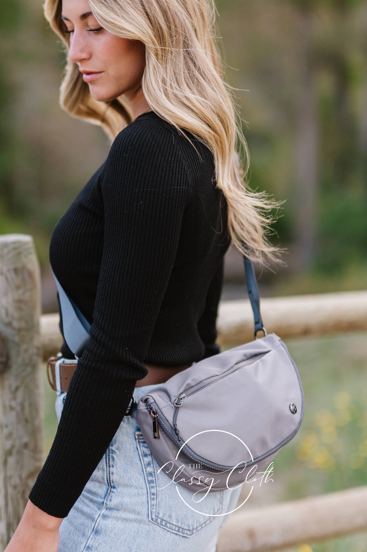 Margot Moon Belt Bag in Grey