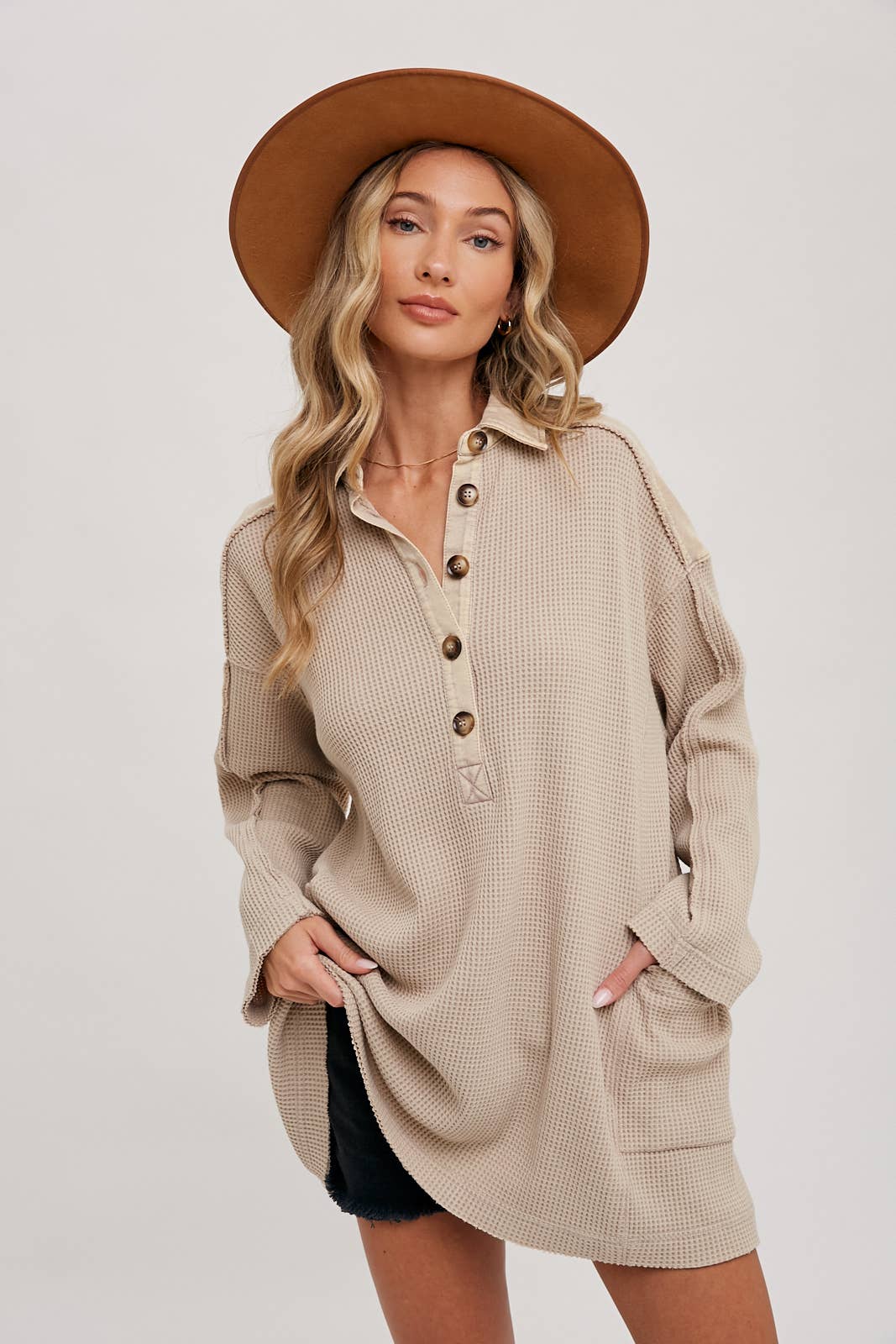 Thermal Henley Tunic