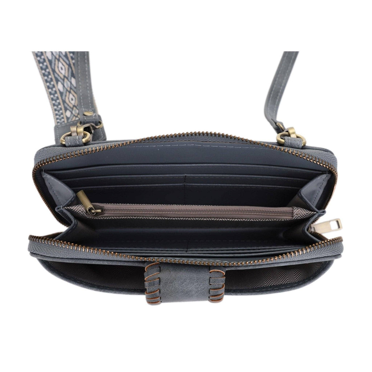 The Jolie Crossbody Wallet With Boho Wrist Strap