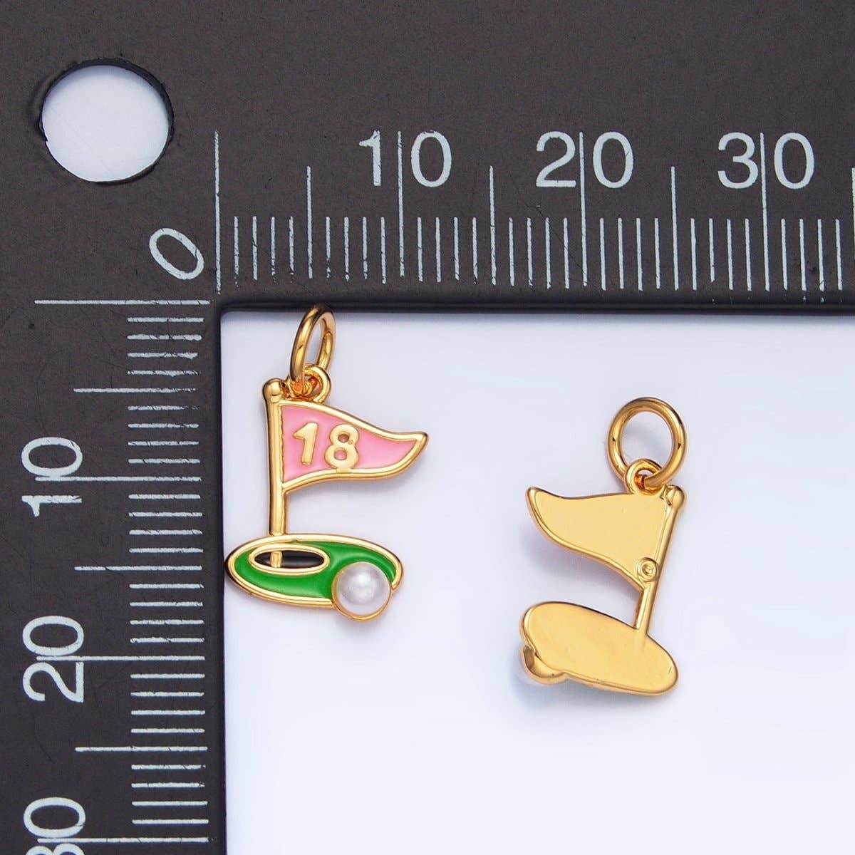 Golf Course Pearl Charm