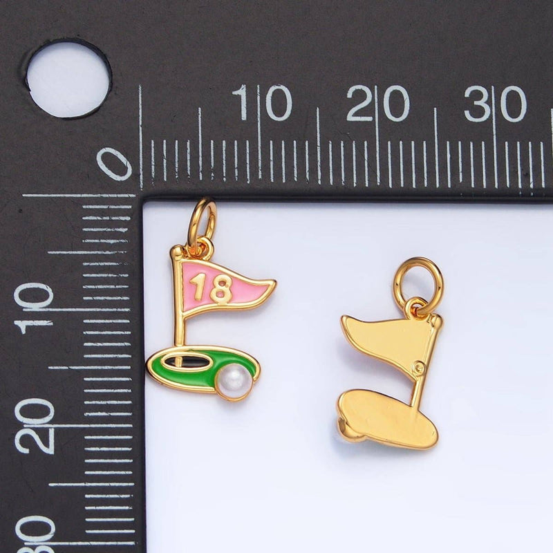 Golf Course Pearl Charm
