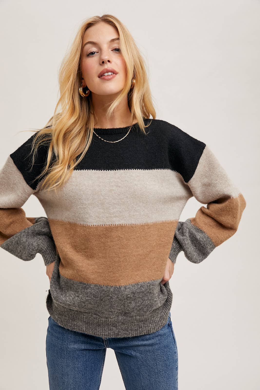 The Winter Color Block Sweater