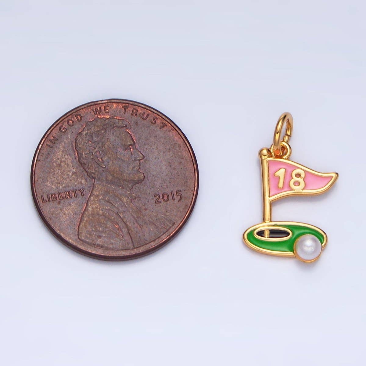 Golf Course Pearl Charm